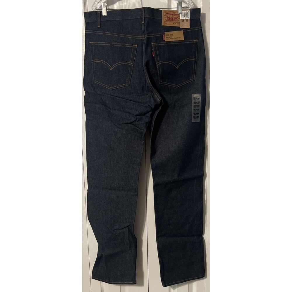 Vintage New Old Stock Y2K Levi's 505 Dark Wash Blue Jeans Size 38x36 (38x38) - Picture 12 of 12